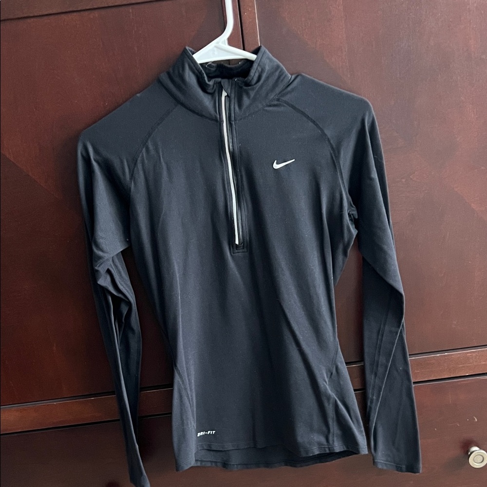 Nike Black Half-Zip Dri-FIT knit Top